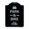 Signmission Park & Ride With Bicycle Graphic Heavy-Gauge Aluminum Architectural Sign, 24" x 18", BS-1824-23499 A-DES-BS-1824-23499 - alternate 1